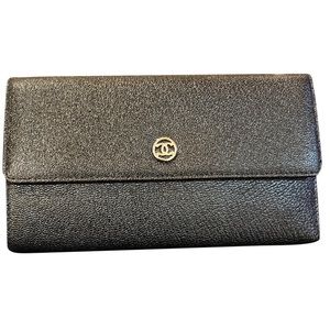 Black Chanel wallet gently used
